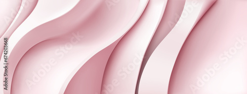 Abstract background with wavy folds in pink colors