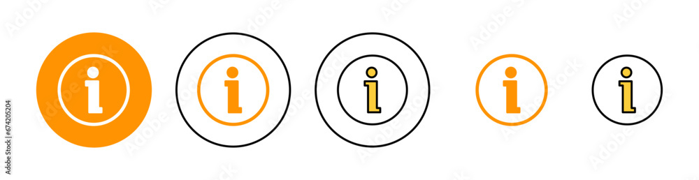 Information sign icon set for web and mobile app. about us sign and symbol. question mark icon Information sign icon set for web and mobile app. about us sign and symbol. question mark icon