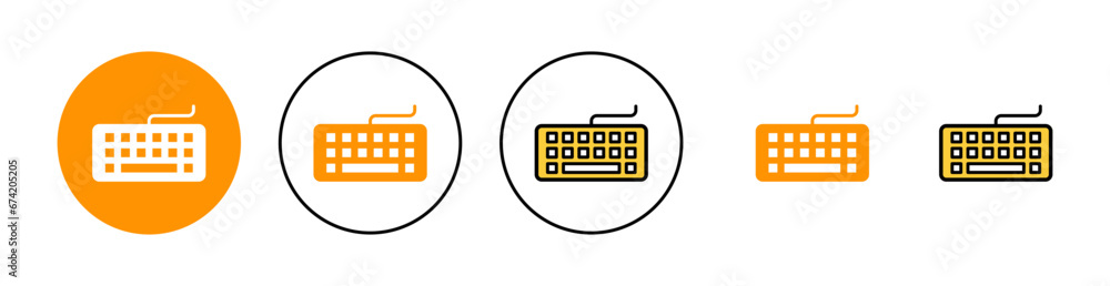 Keyboard Working Icon Keyboard icon set for web and mobile app. keyboard sign and symbol ...