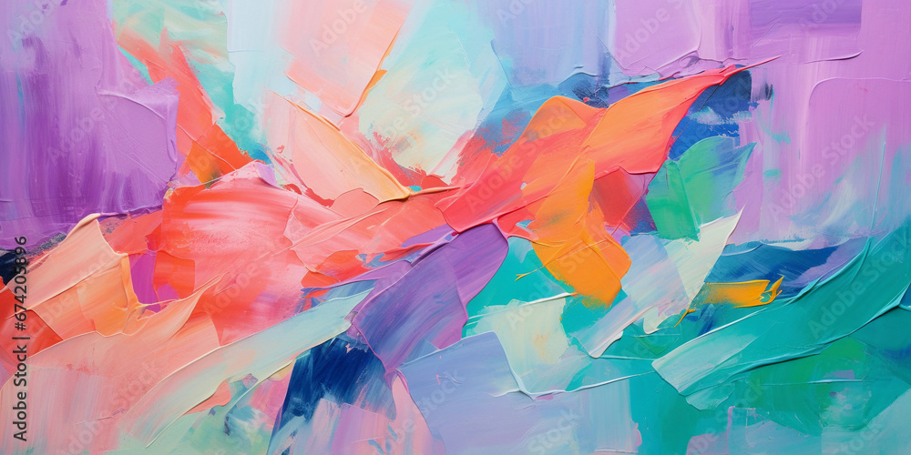 Colorful abstract background of acrylic paints