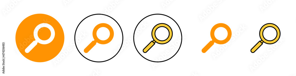 Search icon set for web and mobile app. search magnifying glass sign and symbol Search icon set for web and mobile app. search magnifying glass sign and symbol