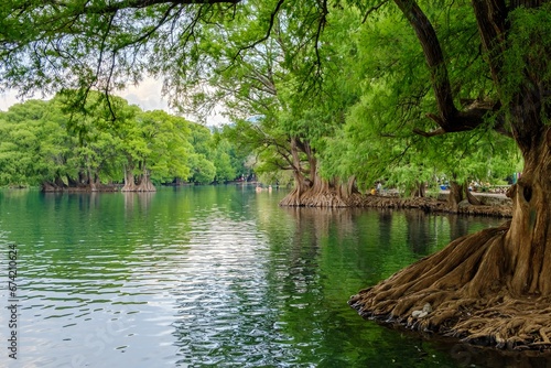 The park of Camecuaro in Tangancicuaro, Mexico