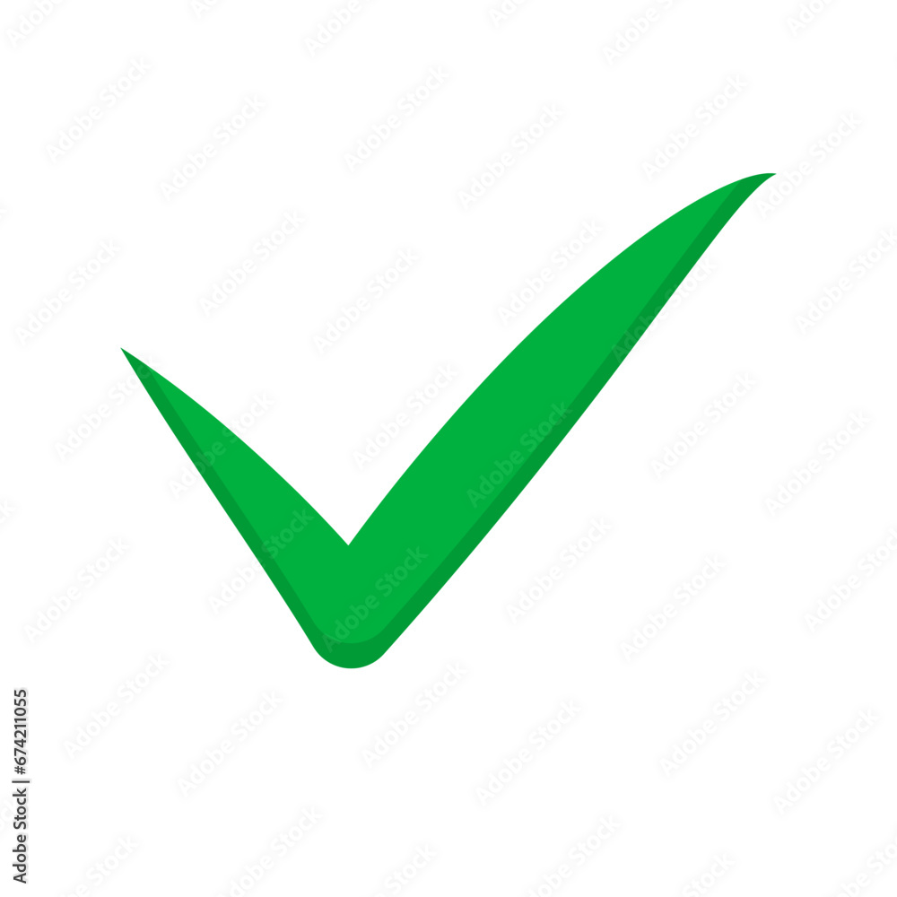 Check mark icon. Done sign. Permission. Vector. Check mark icon. Done sign. Permission. Vector.