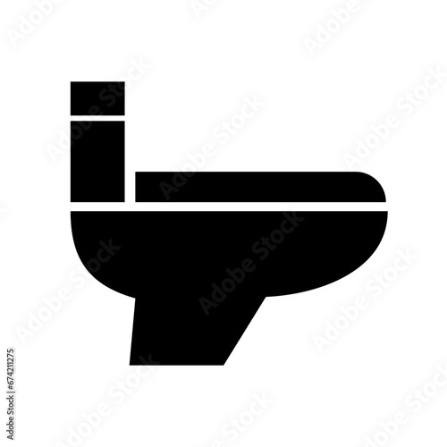 Toilet silhouette icon. Toilet bowl silhouette icon. Vector.