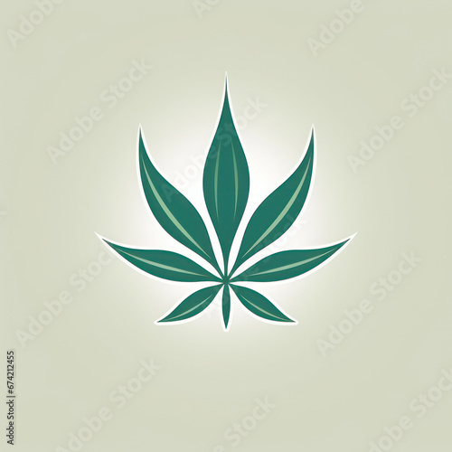 Marijuana Cannabis Leaf Artwork, Generative AI