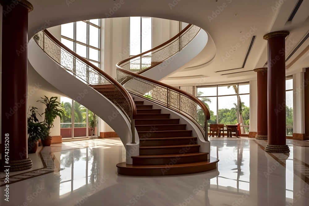 Fototapeta premium スタイリッシュな螺旋階段