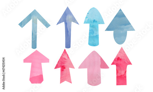 Direction icon. Arrow sign. Arrow icon. colorful arrow symbol set. blue arrows, red arrow, arrows isolated on white background.