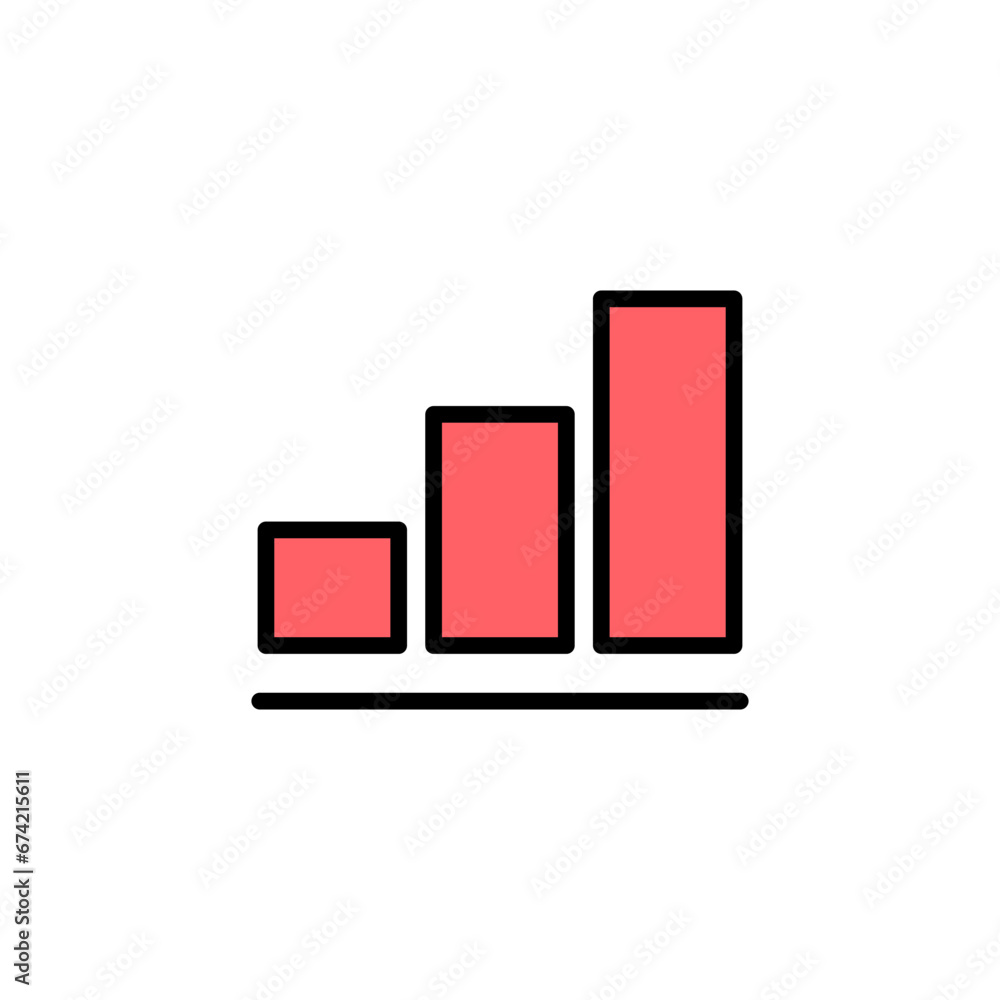 Growing graph Icon set illustration. Chart sign and symbol. diagram icon Growing graph Icon set illustration. Chart sign and symbol. diagram icon