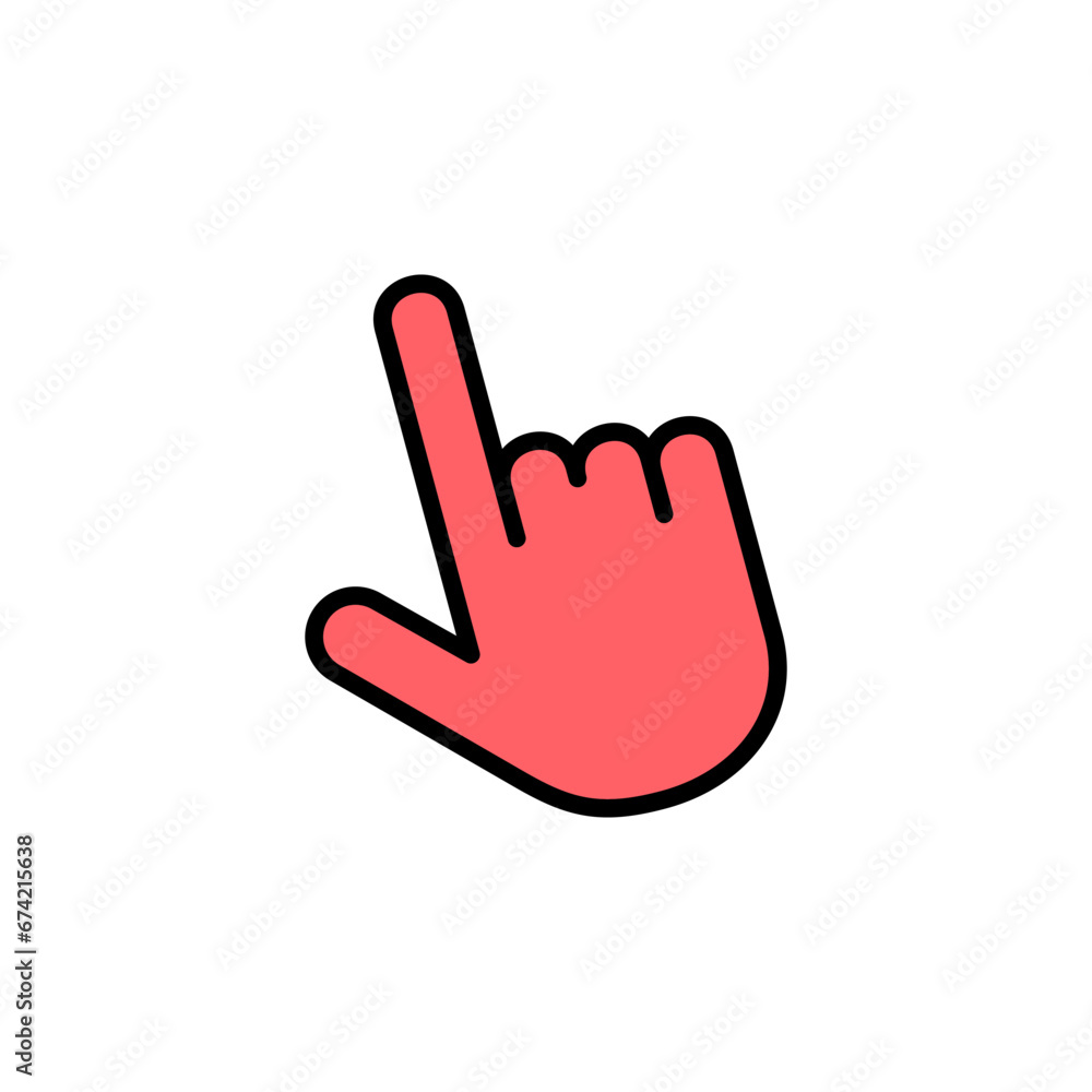 Hand cursor icon set illustration. cursor sign and symbol. hand cursor icon clik Hand cursor icon set illustration. cursor sign and symbol. hand cursor icon clik