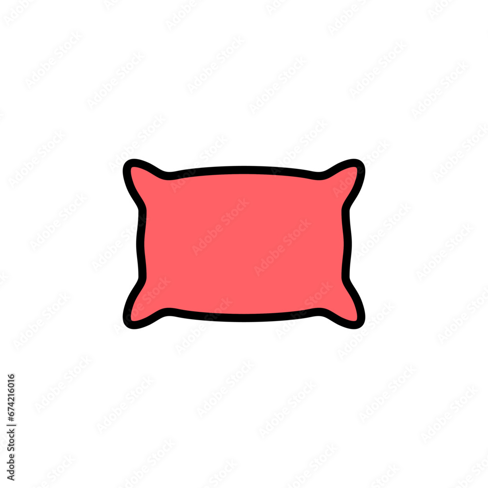 Pillow icon set illustration. Pillow sign and symbol. Comfortable fluffy pillow