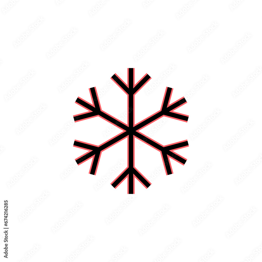 Snow icon set illustration. snowflake sign and symbol