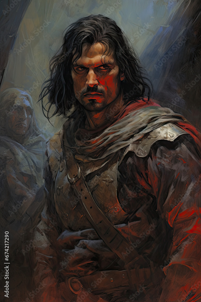Berserker's Fury Unleashed
, Dark Medieval Fantasy, Old School  RPG Illustration