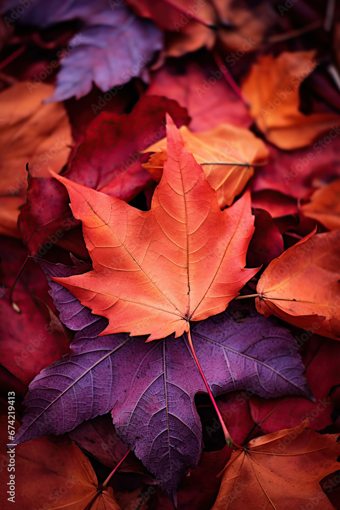 Fototapeta premium red maple leaves