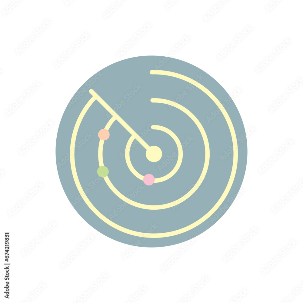 Radar icon vector design templates simple and modern concept Radar icon vector design templates simple and modern concept