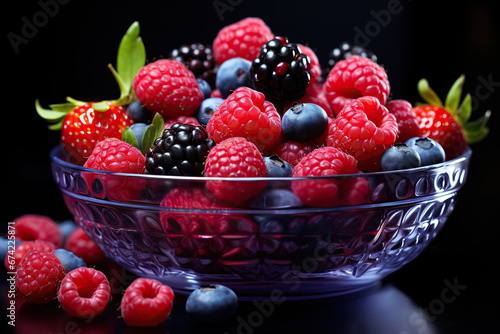 strawberries and blueberries