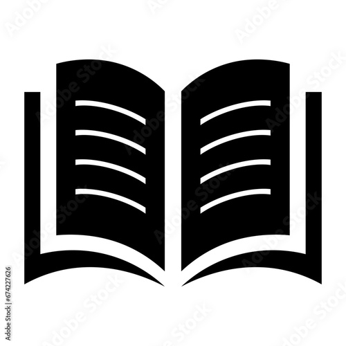 シンプルな本のアイコン。開いた本、漫画、コミック。Simple open book icon pictogram illustration. book symbol. Vector. ebook icon