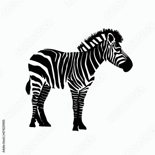 Vector Silhouette of Zebra  Striking Zebra Illustration for Wildlife and Africa Concepts