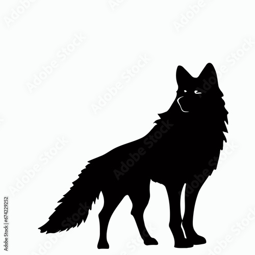Vector Silhouette of Wolf  Wild Wolf Graphic for Nature and Wildlife Themes