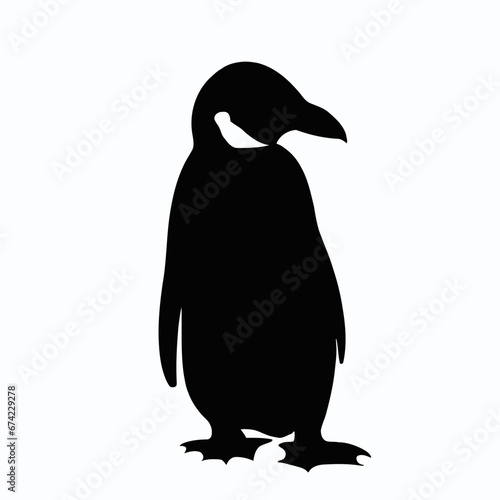 Vector Silhouette of Penguin  Cute Penguin Illustration for Arctic and Wildlife Themes