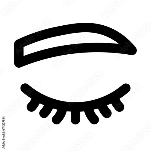 eyelash line icon