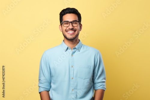 Hispanic man smiling standing portrait photo