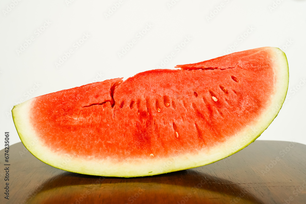 Sliced of watermelon isolated on white background. Sliced of watermelon isolated on white background.