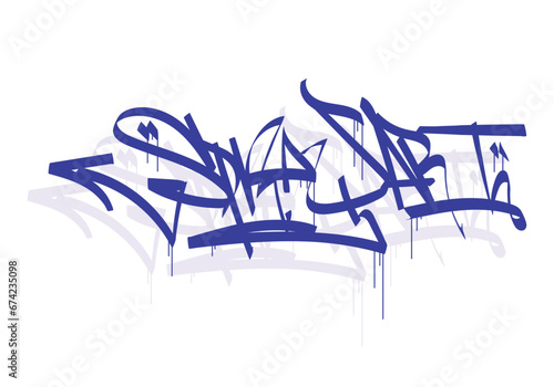 SPRAY ART word graffiti tag style