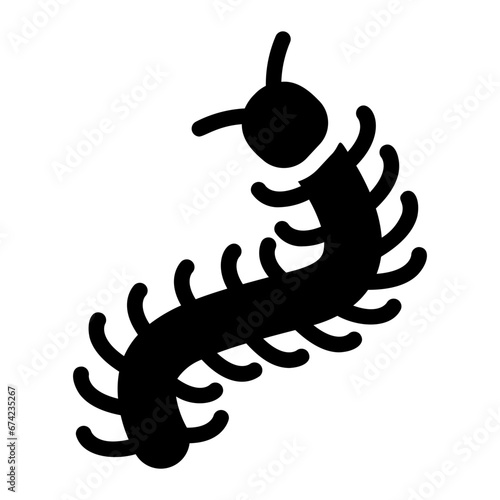 centipede glyph icon