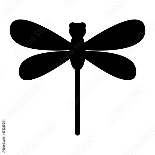 dragonfly glyph icon