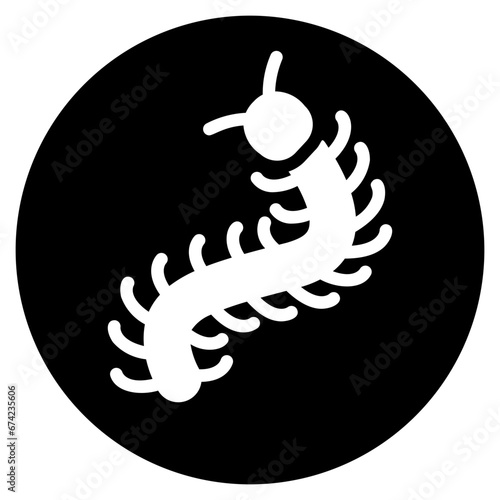 centipede glyph icon