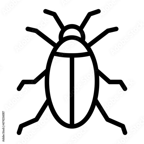 cockroach line icon