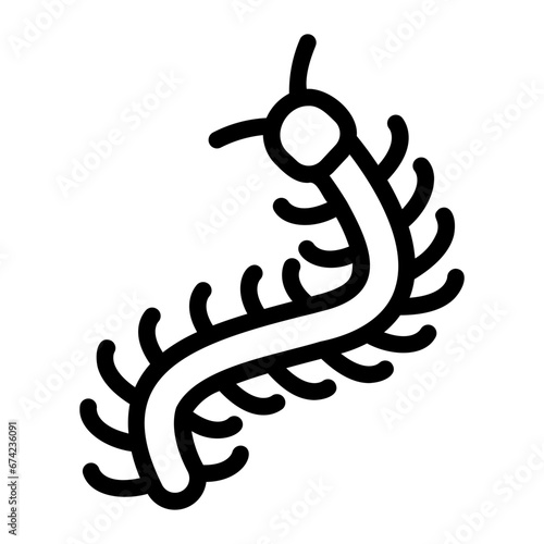 centipede line icon
