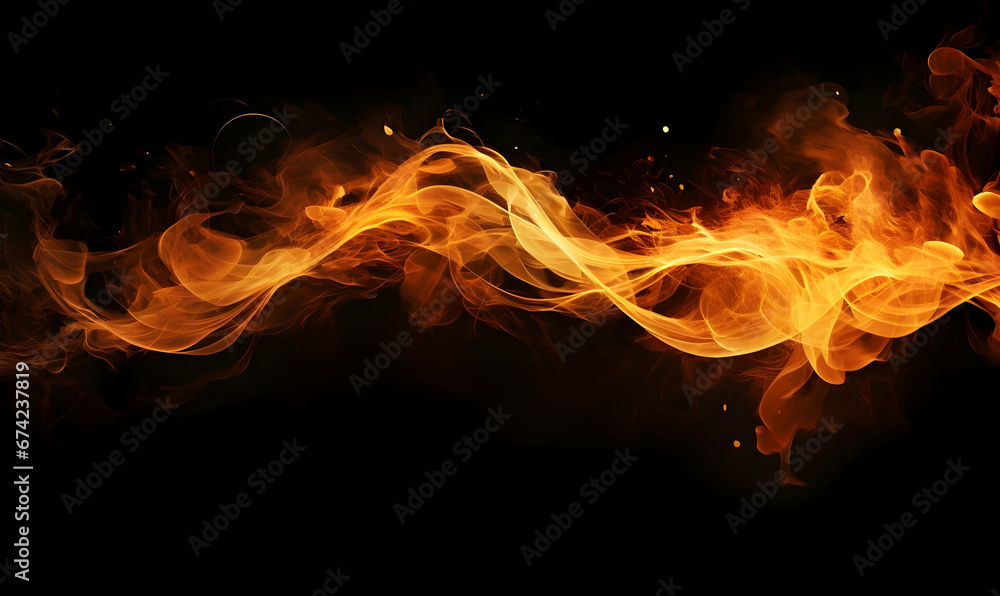 Ai generated texture of fire on a black background, fire flame, burning fire on a dark area, fire background, fire frame, fire flames background Ai generated texture of fire on a black background, fire flame, burning fire on a dark area, fire background, fire frame, fire flames background