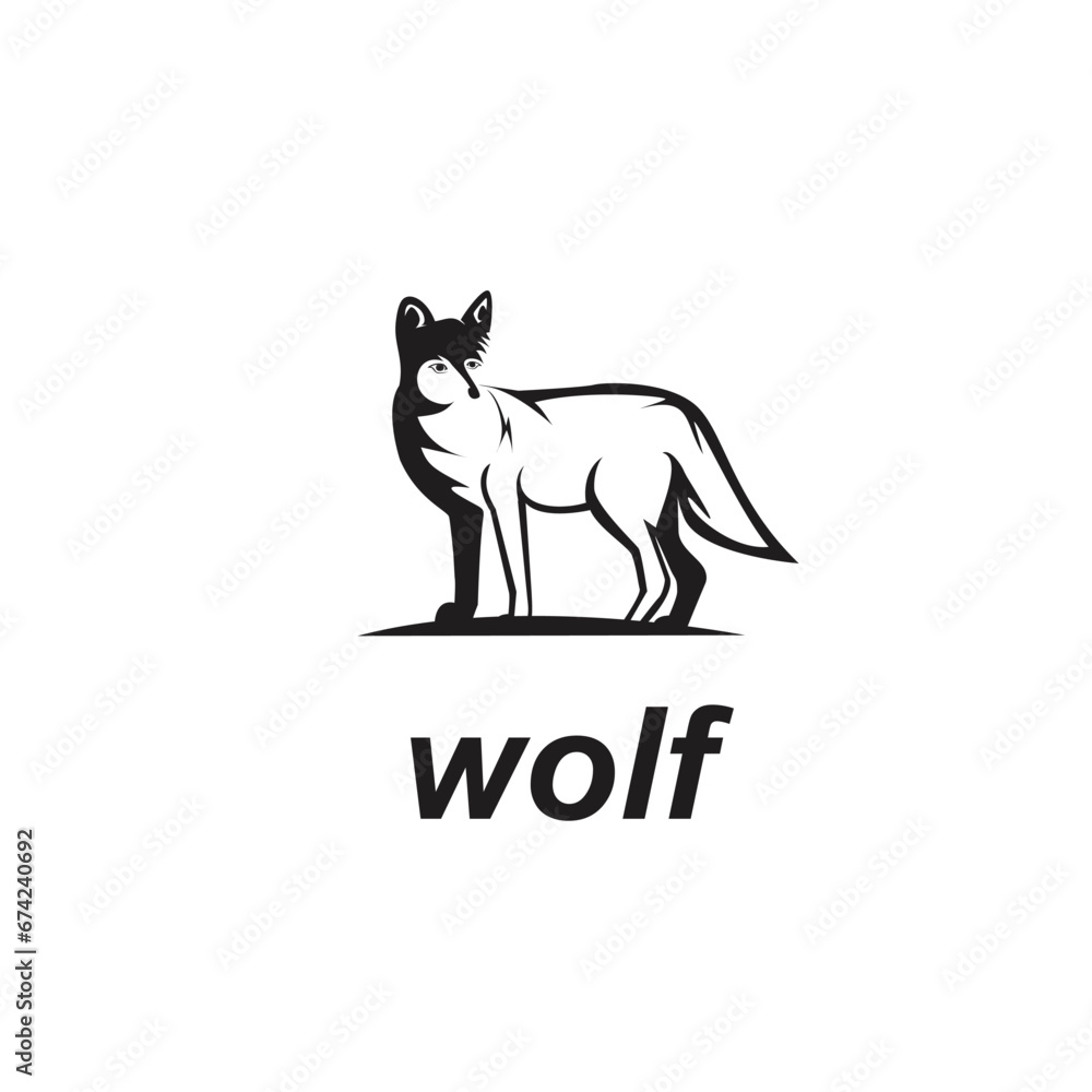 wolf icon logo