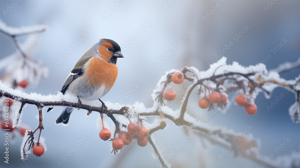 small abstract bird on a branch, winter greeting card greeting background wildlife copy space small abstract bird on a branch, winter greeting card greeting background wildlife copy space