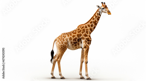 Giraffe isolated on the white background