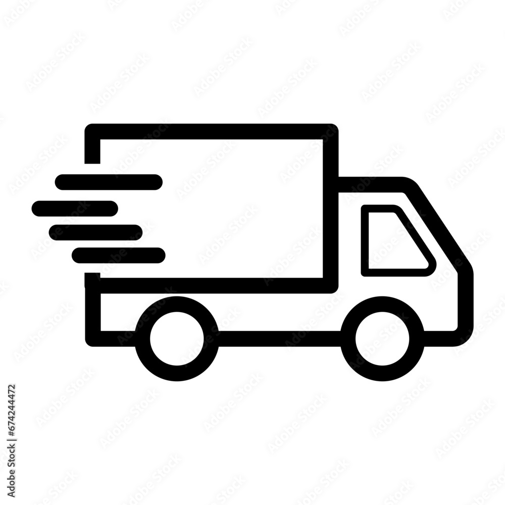 Truck with trailer icon Truck with trailer icon
