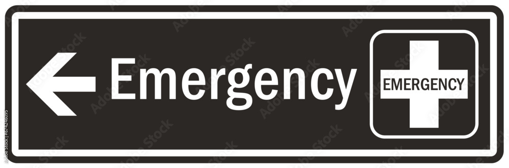 Emergency door sign Emergency door sign