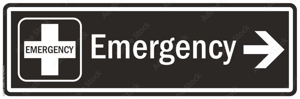 Emergency door sign Emergency door sign