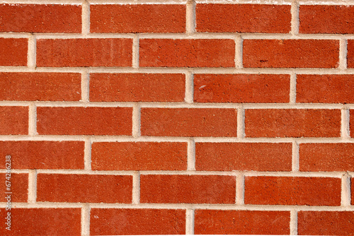 Red brick wall - close up horizontal pattern