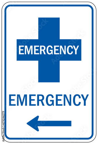 Emergency door sign