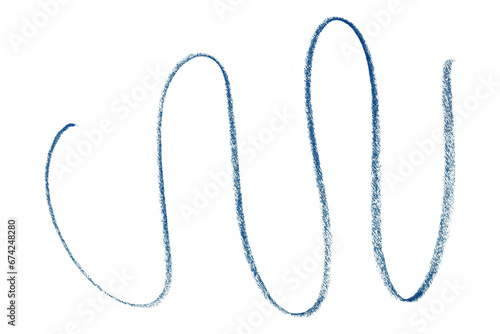 blue pencil strokes isolated on transparent background