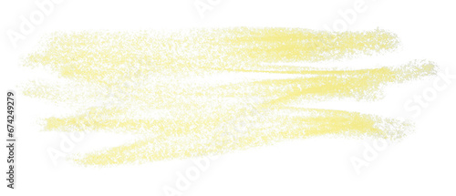 light yellow pencil strokes isolated on transparent background