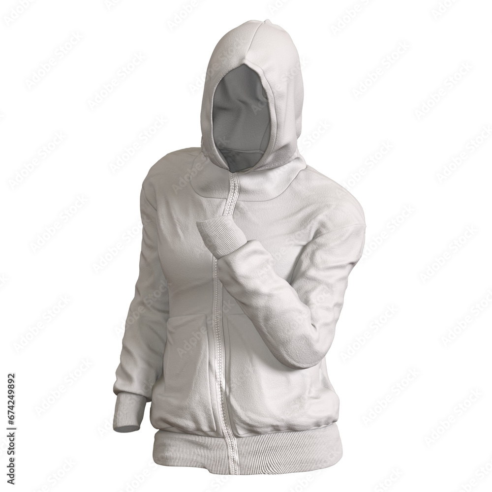 Hoodie Jacket Cloth Fashion 3D render isolated illustration Hoodie Jacket Cloth Fashion 3D render isolated illustration