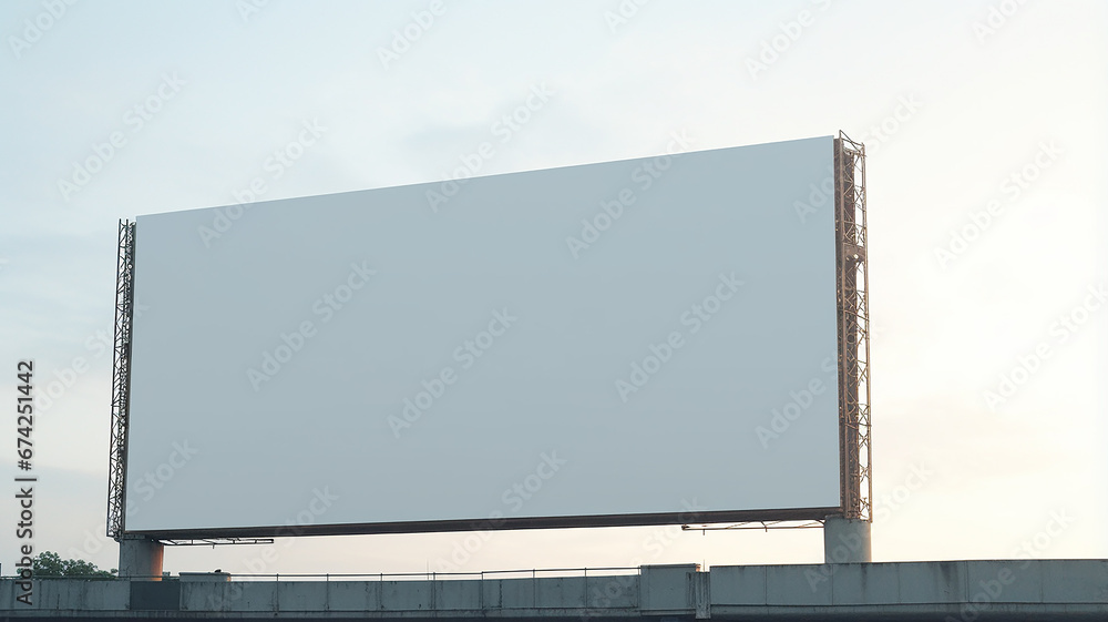 An empty billboard with a copy space, the place for advertising is vacant An empty billboard with a copy space, the place for advertising is vacant