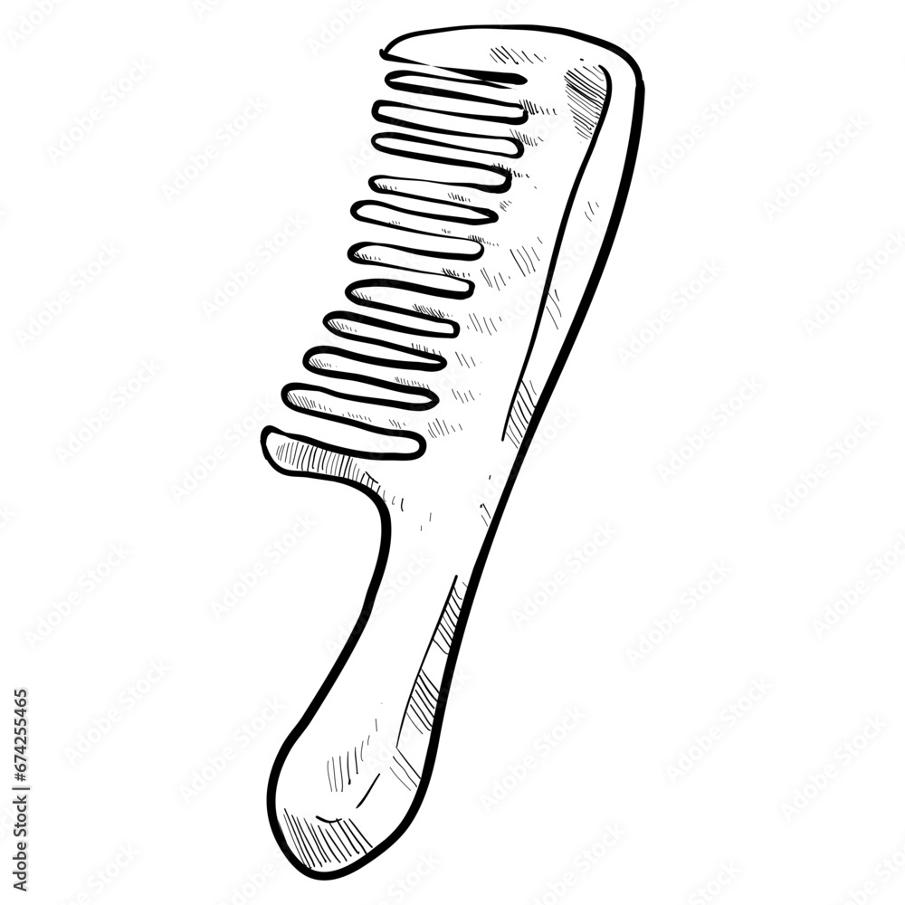 Baby comb handdrawn illustration Baby comb handdrawn illustration