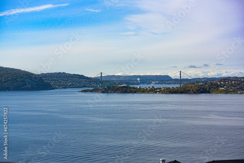 bridge over the river in the city bergen norway