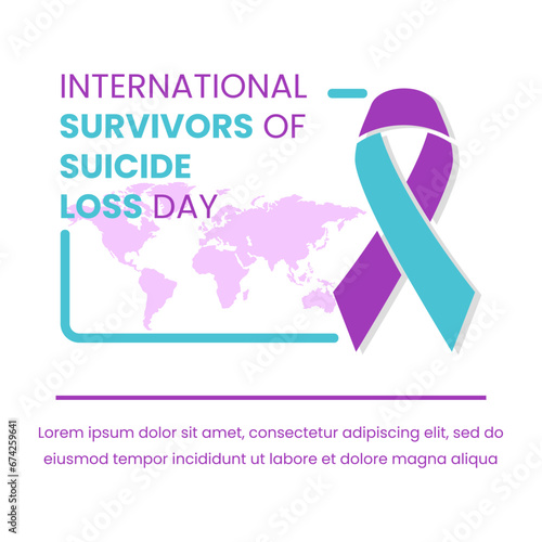 Vector graphic of international survivors of suicide loss day