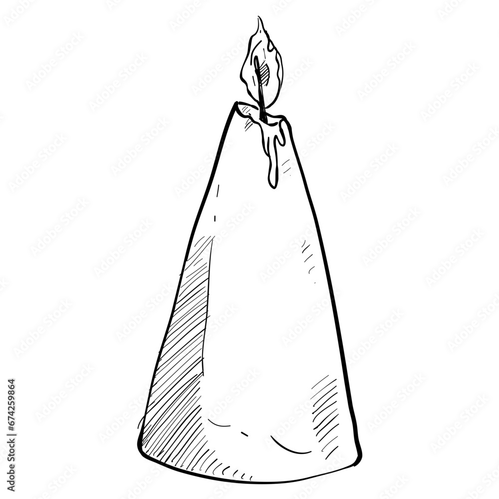Candle handdrawn illustration Candle handdrawn illustration