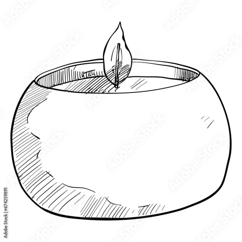 Therapy candle handdrawn illustration